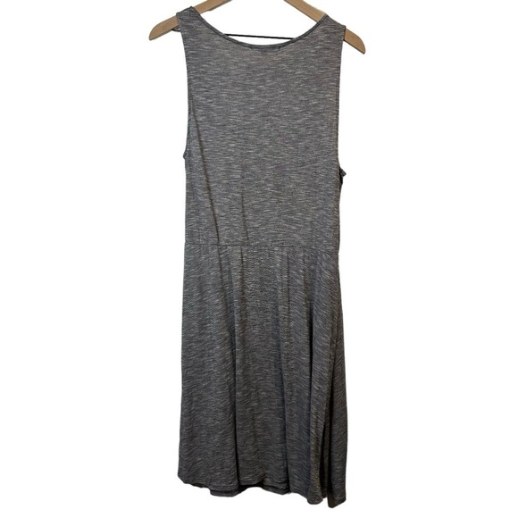 Gap Women’s Faux Wrap Linen Blend Tank Sleeveless Dress in Gray Size Large - Picture 2 of 7